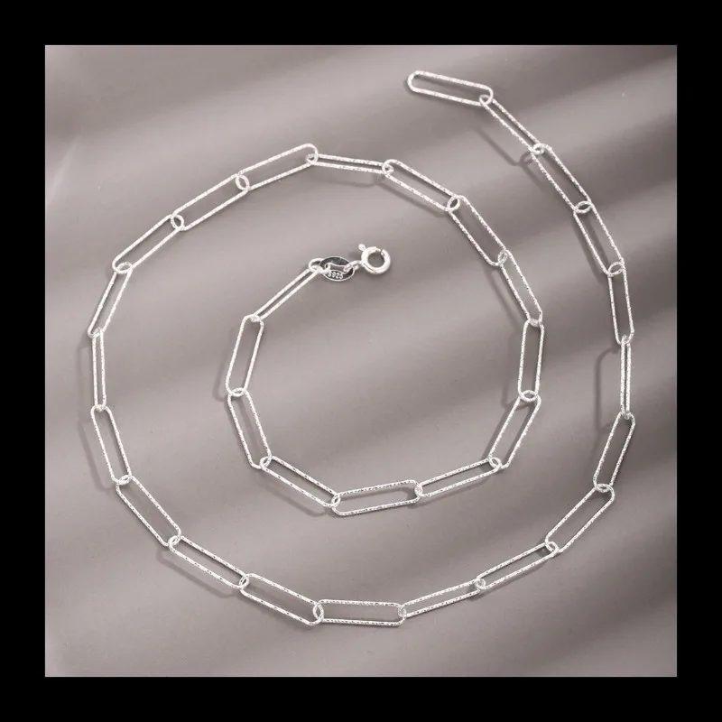 

AliExpress popular S925 silver new square necklace fashion temperament light luxury high sense collarbone chain women's necklace