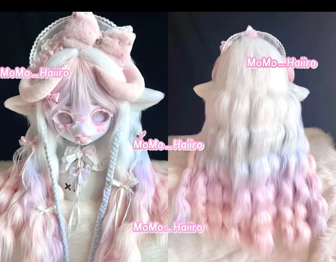 Animal Costume Kig Series Animal Head Products Anime Exhibition Wearable Headgear Lolita Dress Up Kawaii Doll Headwear