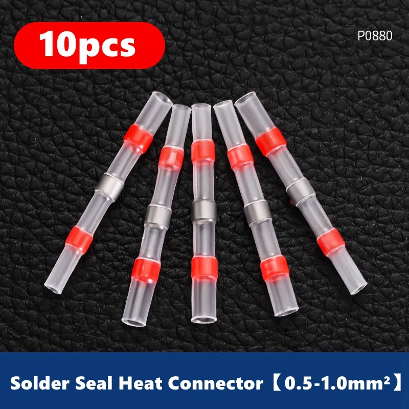 10/50/100 PCS Soldeer Seal Wire Butt Connectors Lassen Ring Krimpkous Terminal, waterdichte geïsoleerde elektrische draad Terminals