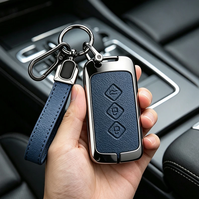 Car Key Case For Chevrolet AveoTrax Groove Captiva 2024 Wuling Hongguang S Baojun 510 730 360 560 RS-5 530 630 Metal Shell