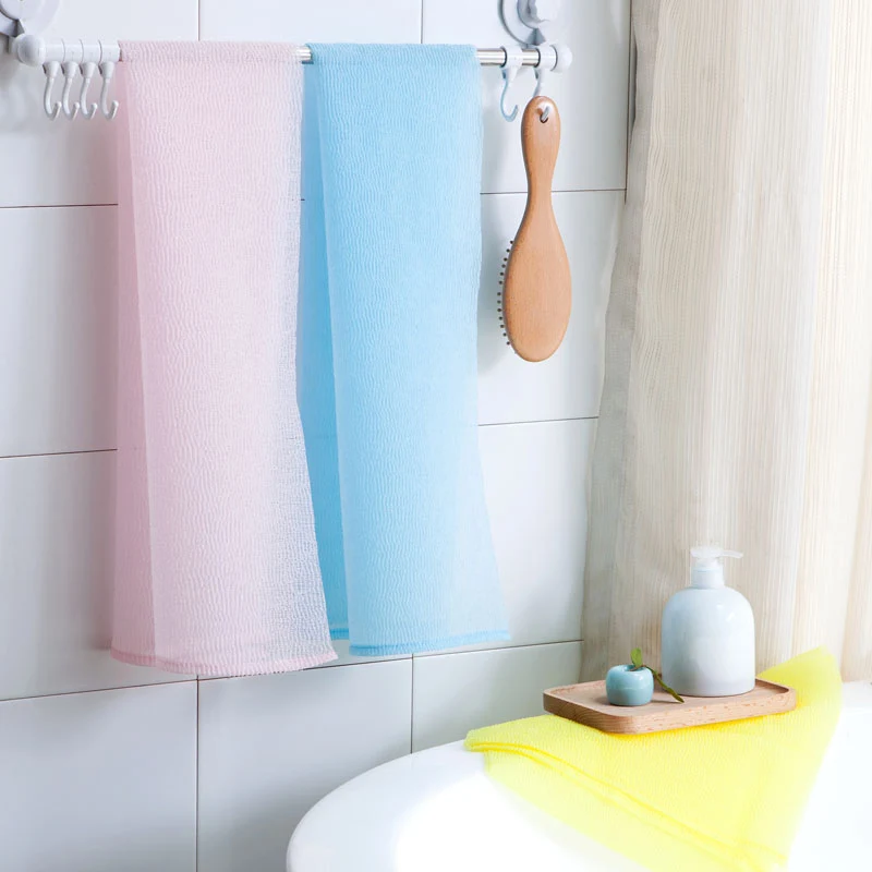 Beauty Skin Exfoliating Cloth Washcloth Japanese Body Wash Towel Nylon Bath Towel Skin Polishing Towel Body Back Scrubber Tool