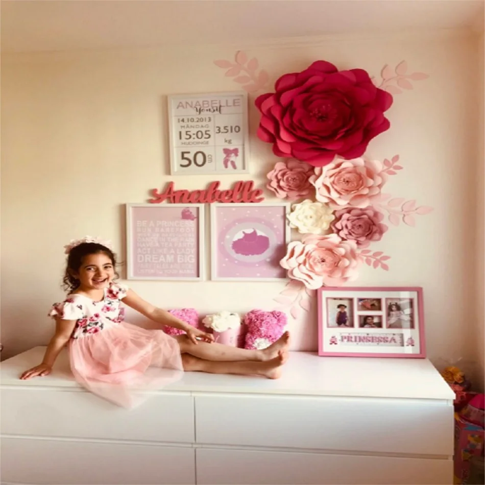 Custom Personalized 3D Paper Flower For Home Decoration Office Stores Inner Decoration DIY KitsPaper Rose Show