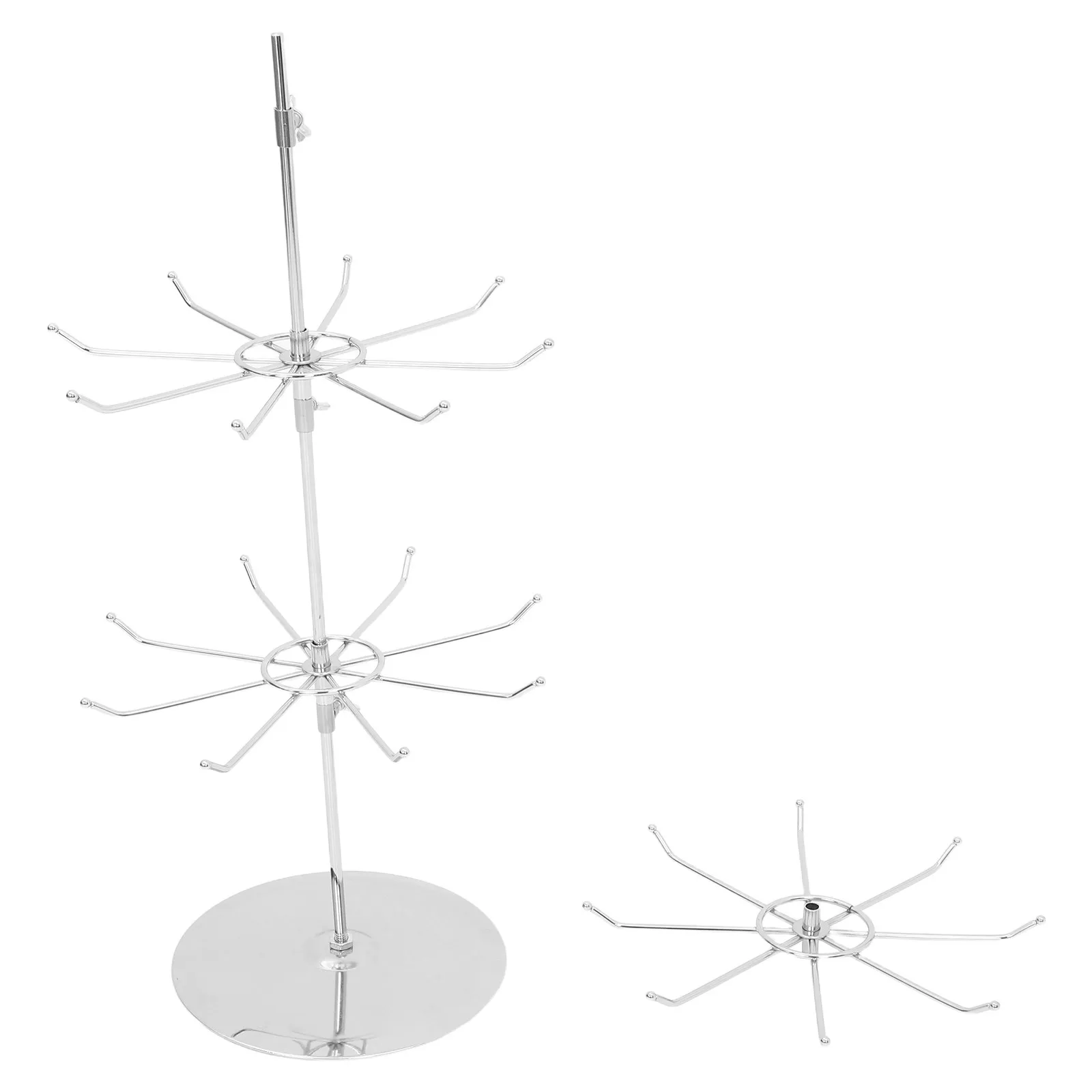 

Rotating Earring Holder Organizer Three-Layer Metal Jewelry Display Stand for Necklaces Bracelets Women Girls Fashion Accessory