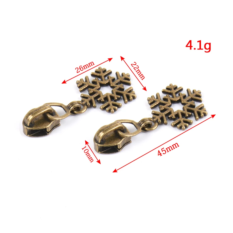5# Nylon Snowflake Shape zipper pull  For Sewing Shoes Bag Zips Repair Kit DIY Hardware Accessories