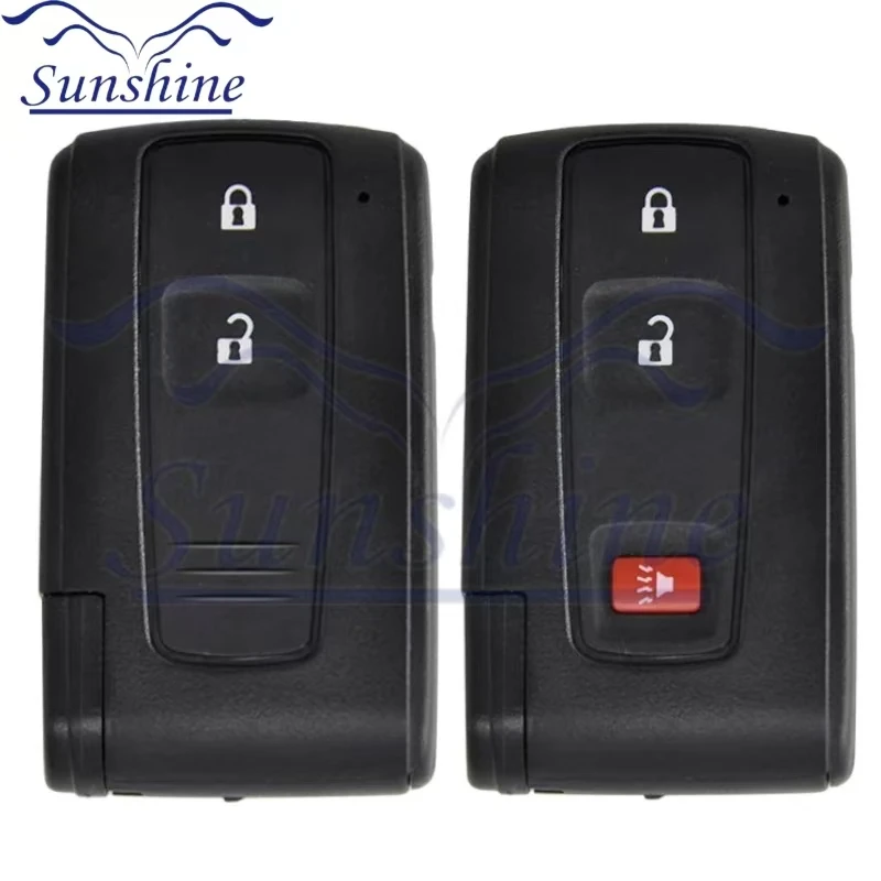 Sunshine Fits Toyota Prius 2004-2009 Key Fob Cover Case Shell Keyless Entry Remote Replacement With Blank Key replacement shell