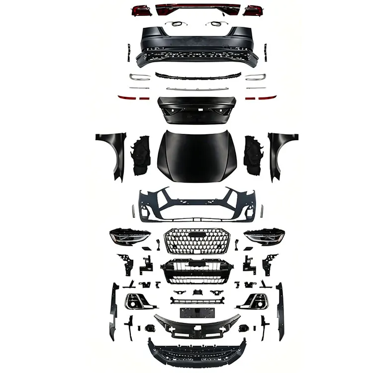 Body Kit for 2011-2017 A8 D4 Upgrade to 2023 Horch diamond Style Kit Bumper Fender Hood Grille Headlight Taillight