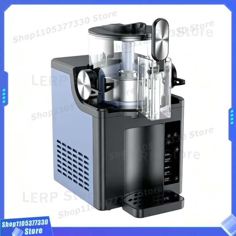 2026 Automatic Single Cylinder Snow Cone Machine Household Slushy Smoothie Maker Ice Cream Shaved Ice Blender Cold Drink
