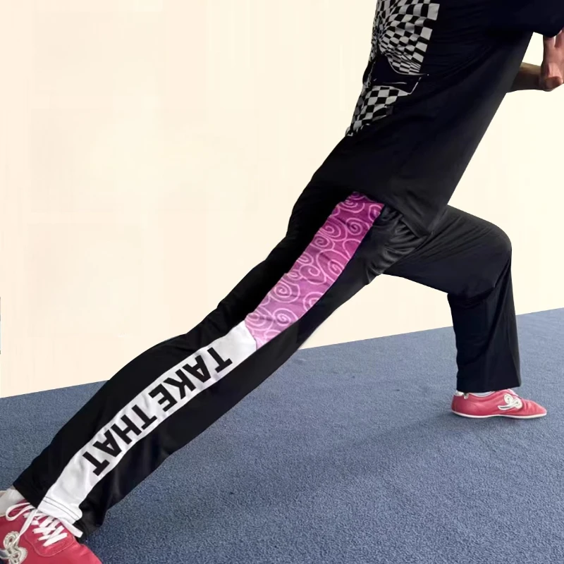 Stretch Kung Fu Tai Chi Martial Arts Pants Quick Dry Fabric Elastic Comfortable Fit For Training Team School Group Kids Practice