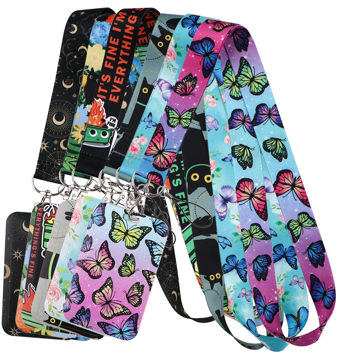 Colorful Lanyard For Keychain ID Card Cover Passport Student Cellphone USB Badge Holder Key Ring Neck Straps Accessories