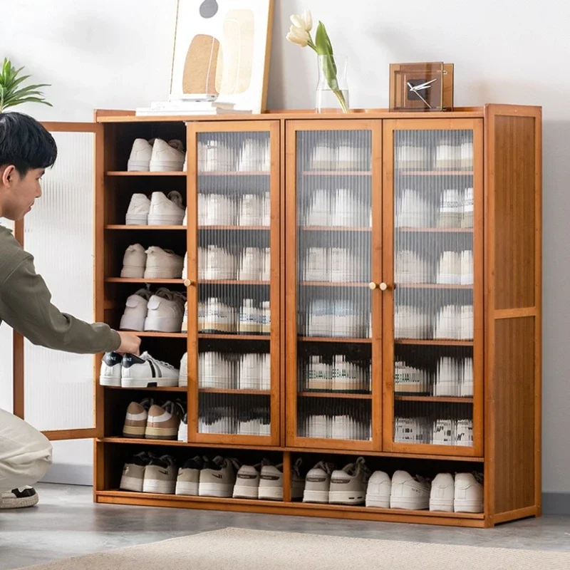 Household door shoe rack simple indoor rental house storage artifact economical multi-layer dust shoe cabinet new