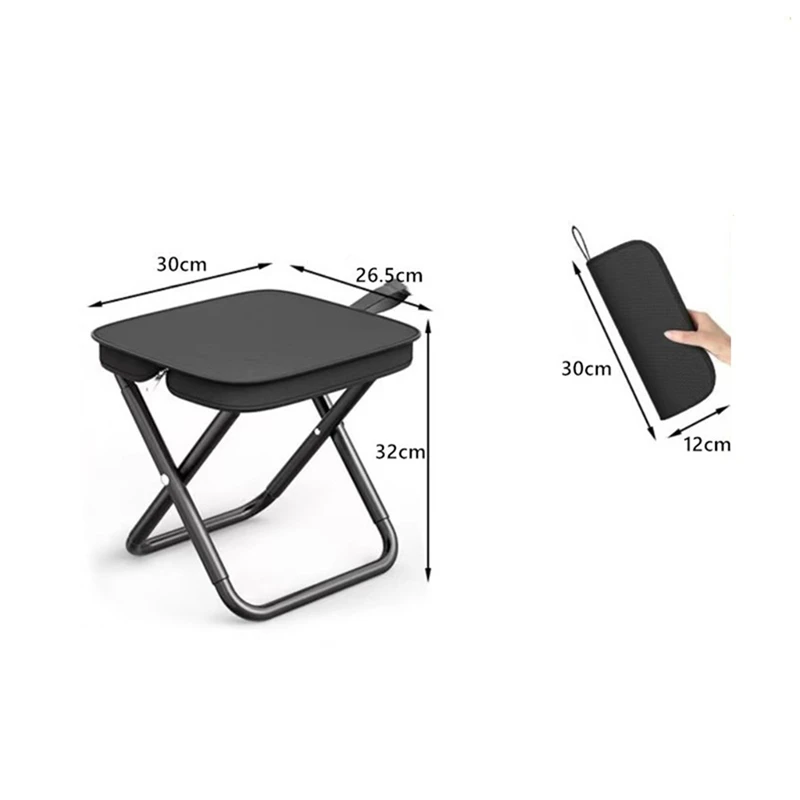 ABNM-Silla de pícnic al aire libre multifuncional portátil, taburete de pesca ultraligero, taburete de viaje, accesorios de pesca