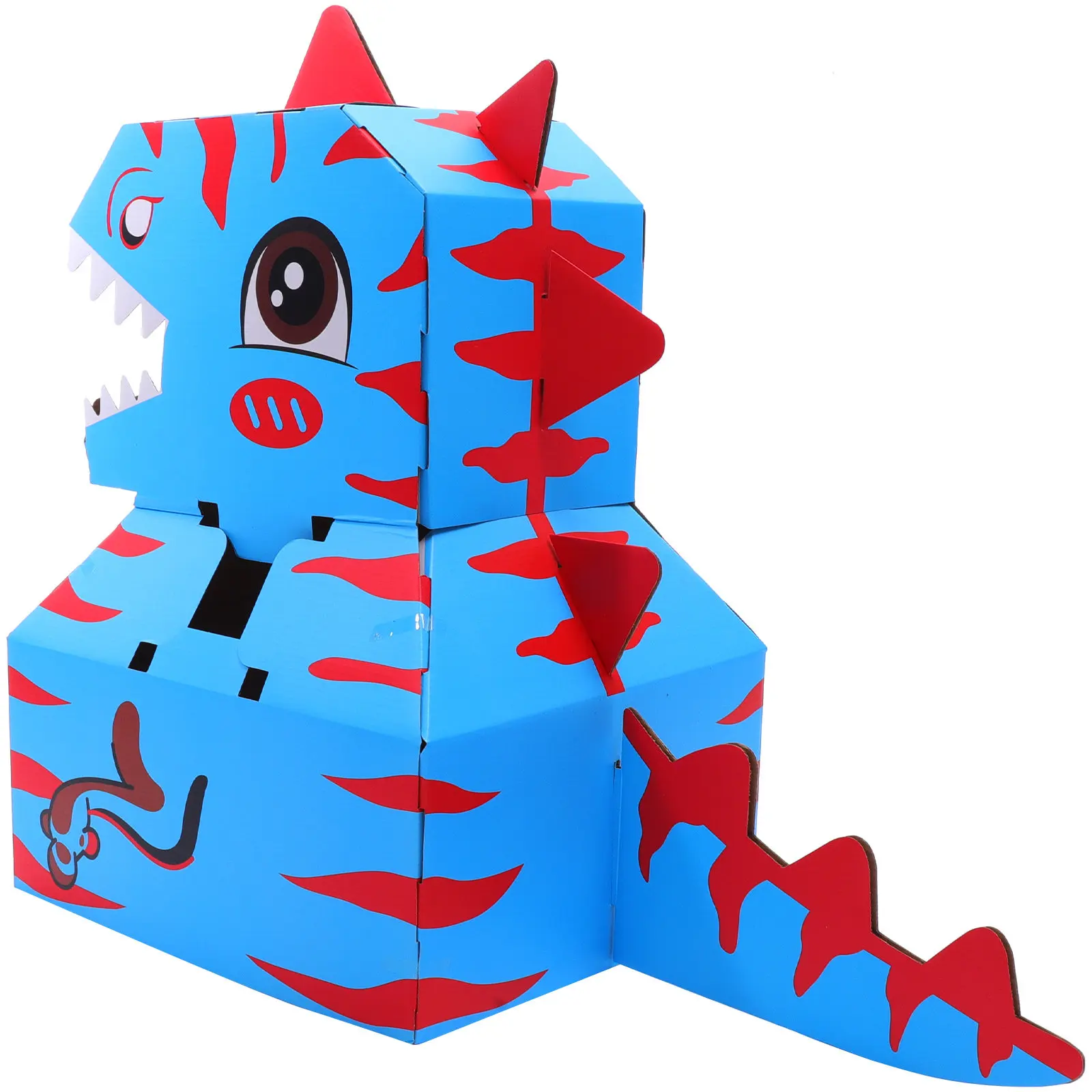 

Набор из 1 шт. картонных динозавров для переодевания, развивающая игрушка-конструктор из бумаги для детей, для косплея и ролевых игр, разноцветная, для развития координации рук и глаз