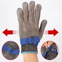 Stainless Steel Gloves Anti-cut Safety Cut Resistant Hand Protective Metal Meat Mesh Glove for Butcher Wire Knife Proof Stab 6
