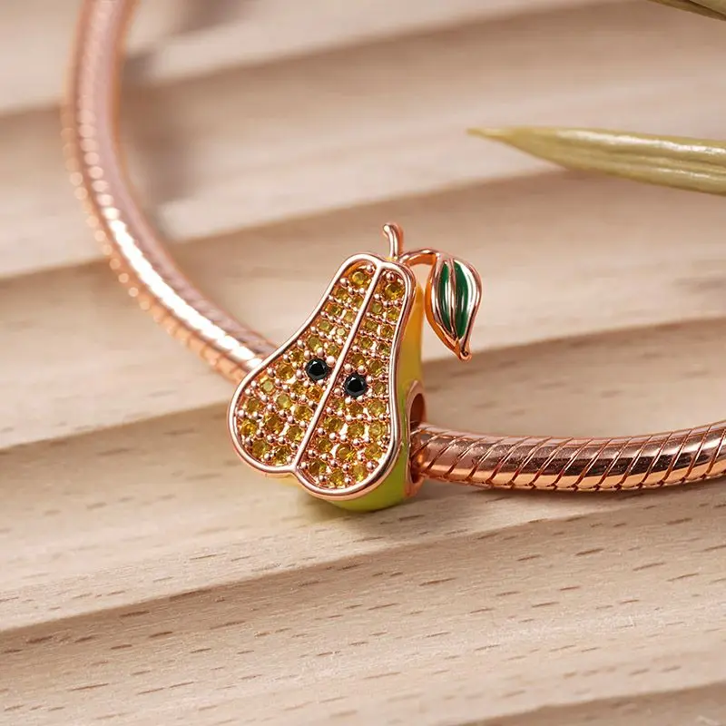 جديد 925 فضة ارتفع الذهب الآيس كريم سحر Ley 925 سلسلة مطرز صالح الأصلي سوار إكسسوارات DIY بها بنفسك السيدات مجوهرات #6