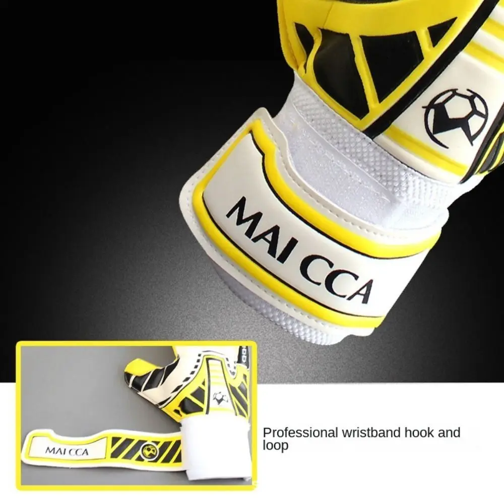 Finger Protection Goalkeeper Gloves Wear Resistant Antiskid Latex Gloves Mesh Double Layer Wrist Adult Goalie Gloves