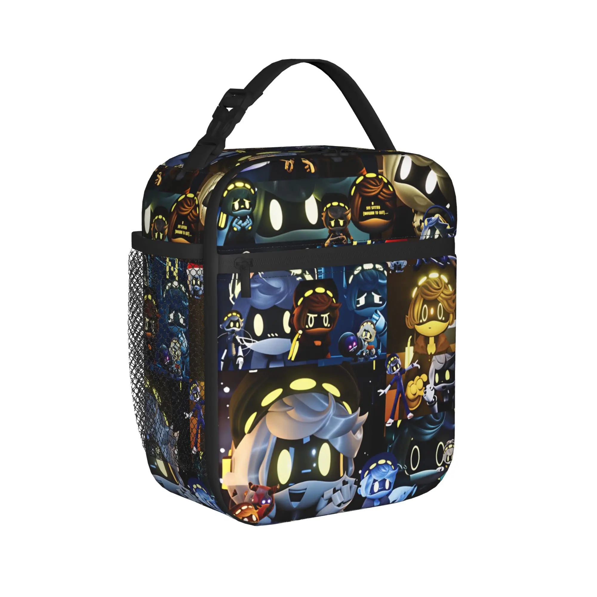 Murder Drones Cartoon Animation Lunch Bag Casual Office Lunch Box Graphic Portable Zipper Thermal Lunch Bags