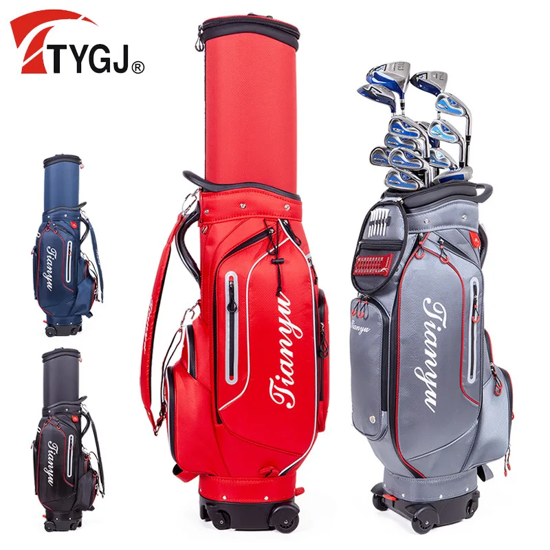 

Golf Bag with Wheels Large Capacity Golf Aviation Ball Storage Multifunctional Lightweight Outdoor Sport Golf Club Cart Bags