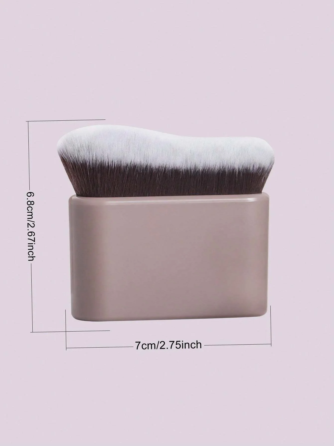 فرشاة مكياج كبيرة الحجم، فرشاة مكياج بودرة سائبة بتصميم مموج، مكياج تجميل
