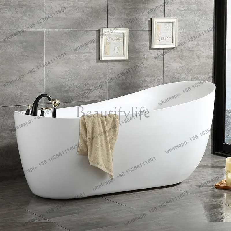 Bathtub household adult small apartment independent acrylic special-shaped bath
