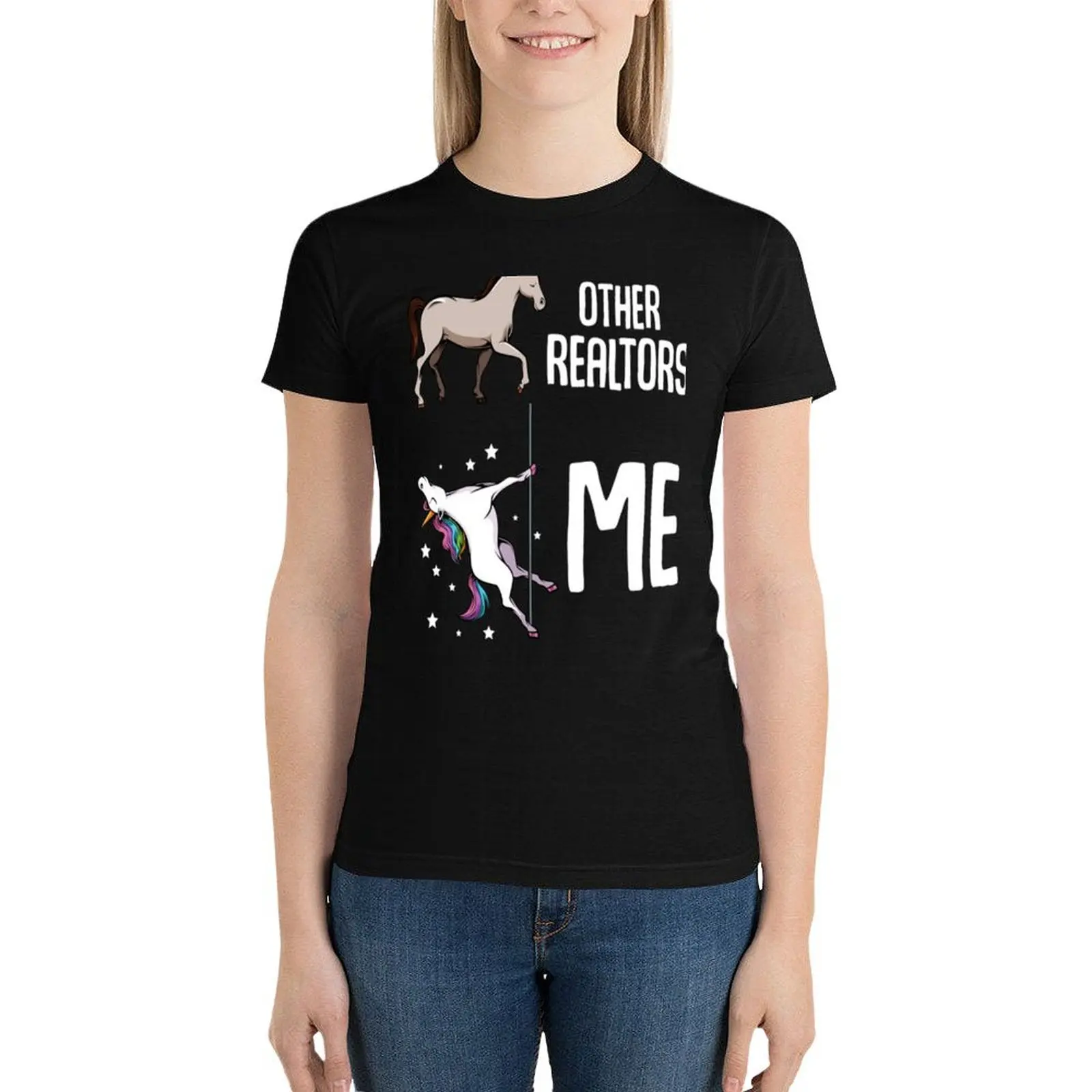 Realtor Realtor - Magical Unicorn Real Estate Agent T-Shirt tees Blouse female cropped t shirts for Women