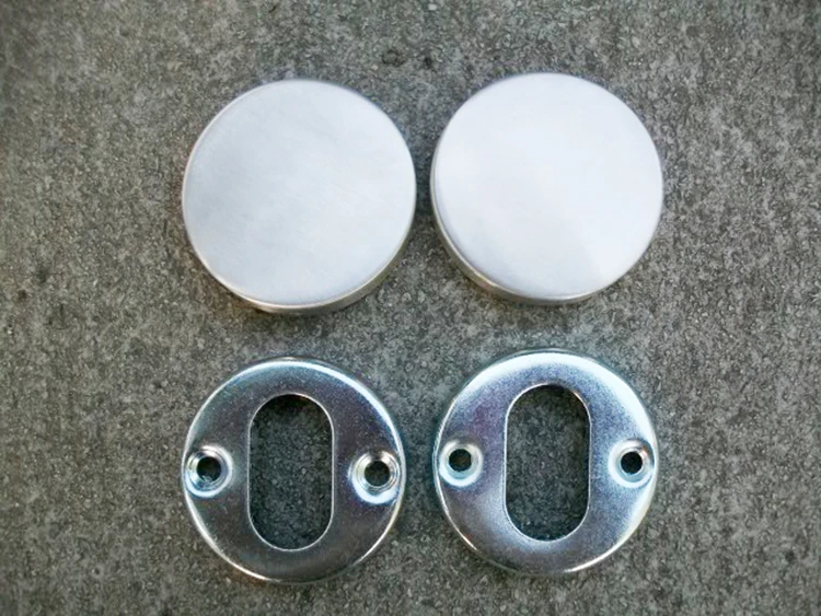 مقبض رافعة الورد مع مسامير ، 304 الفولاذ المقاوم للصدأ ، الجولة ، الملف الشخصي اليورو ، اسطوانة ، ثقب OB ، الكمبيوتر #2