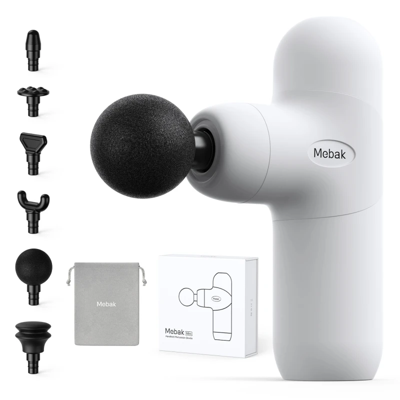 Mebak-Pistolet de massage électrique de poche, mini-masseur à vibrations musculaires pour le corps, outil de thérapie et de fitness, pour la relaxation des instituts photo