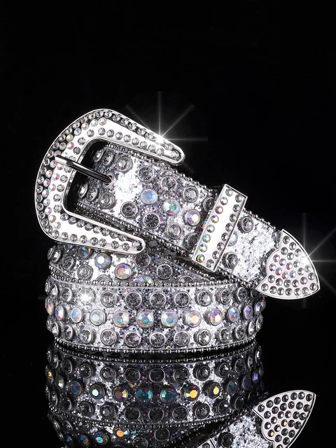 Silver shiny belt hot sale