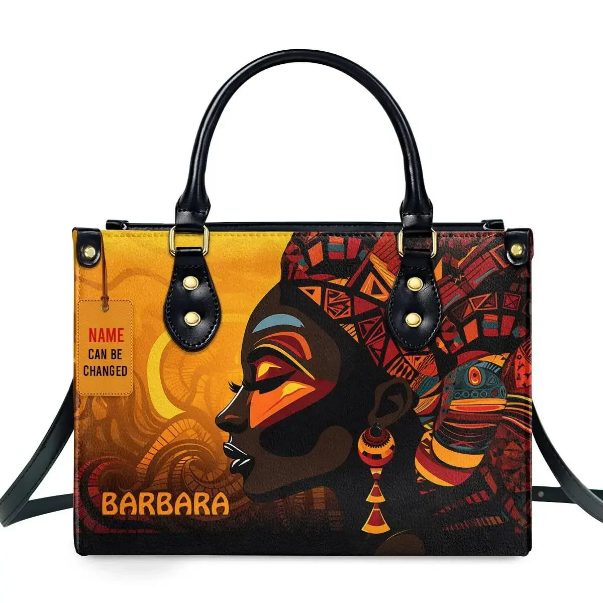 Bolso de Mano de Cuero con Estampado Africano para Mujer Negra, Bolso Tote de Alta Calidad, Bolso de Hombro de Lujo, Bolso de Compras