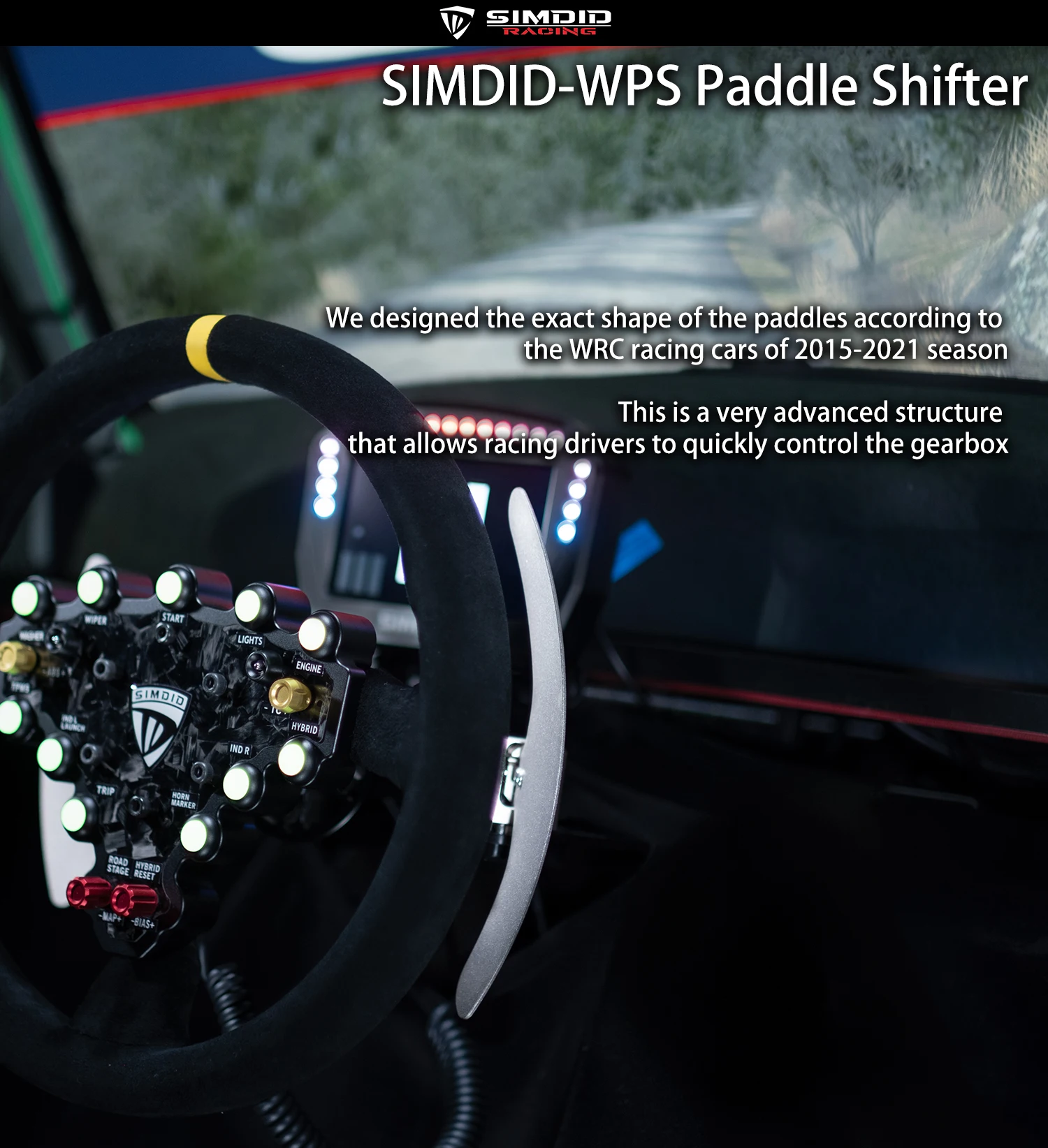 SIMDID- WRC -WPS Push Pull Paddle Shifter SIMAGIC MOZA FANATEC SIMCUBE can be installed