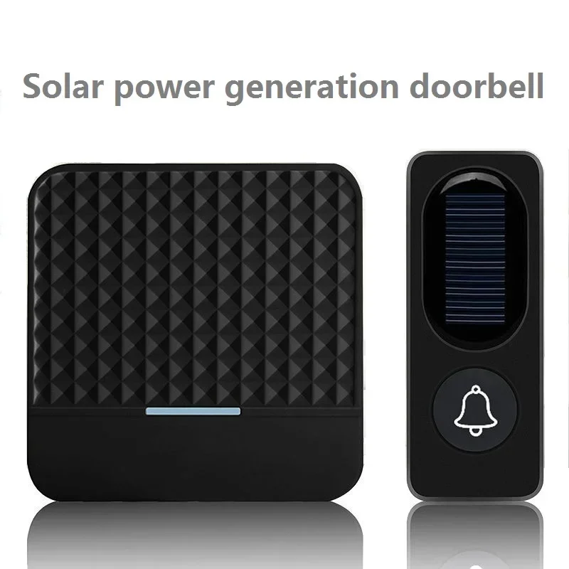 Solar Wireless Doorbell Low Power Home IP65 Waterproof 150M Door Bell Chime Outdoor Doorbells solar power charging With Light