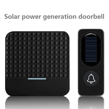 Campanello senza fili solare Casa a bassa potenza IP65 Impermeabile 150M Campanello per porta Campanello per esterni Ricarica a energia solare con luce