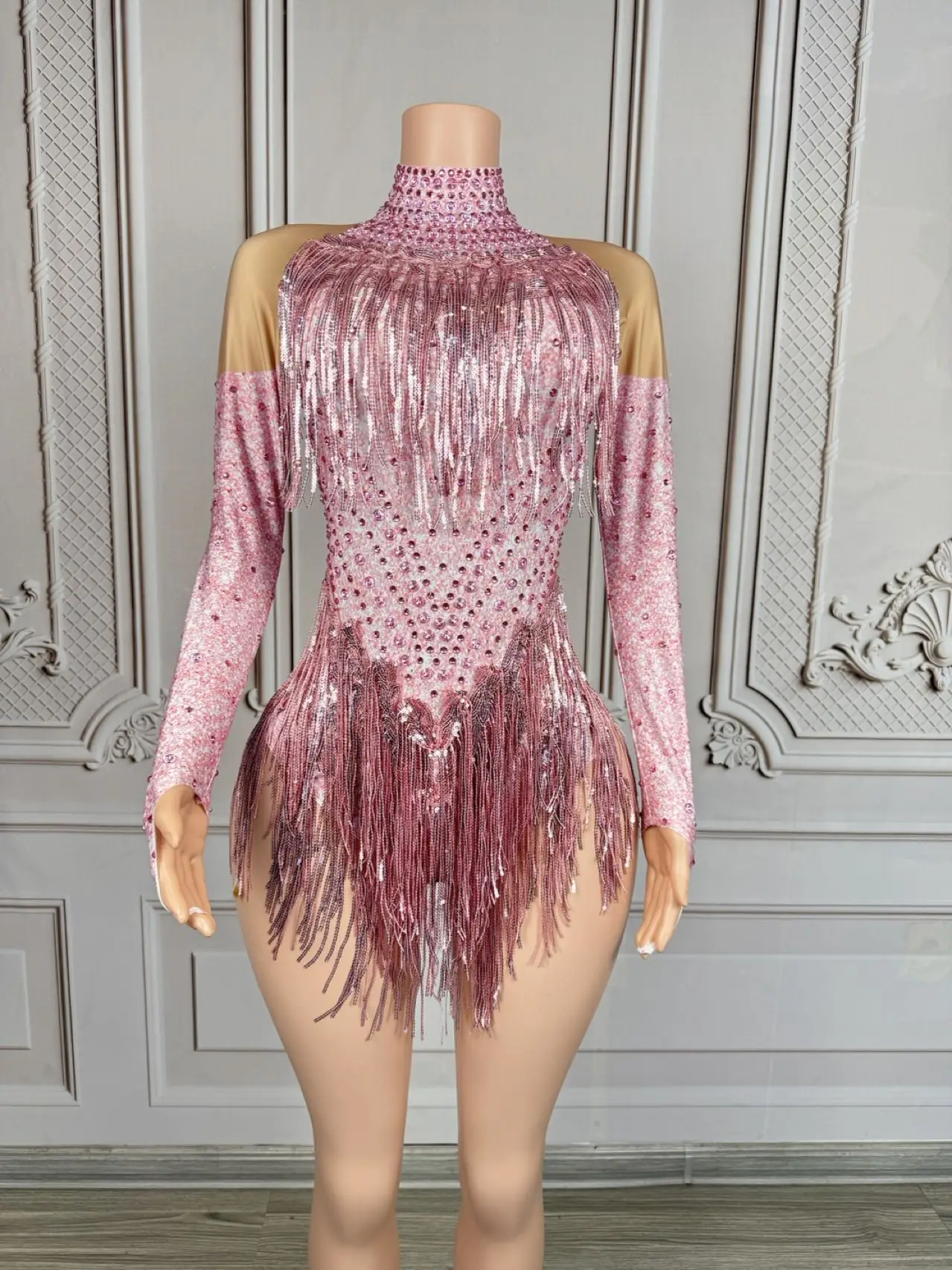 الجدة شرابة كريستال الرقص داخلية سحب الملكة تظهر Bodycon السروال القصير مهرجان ازياء النساء نادي مرحلة الأداء حللا
