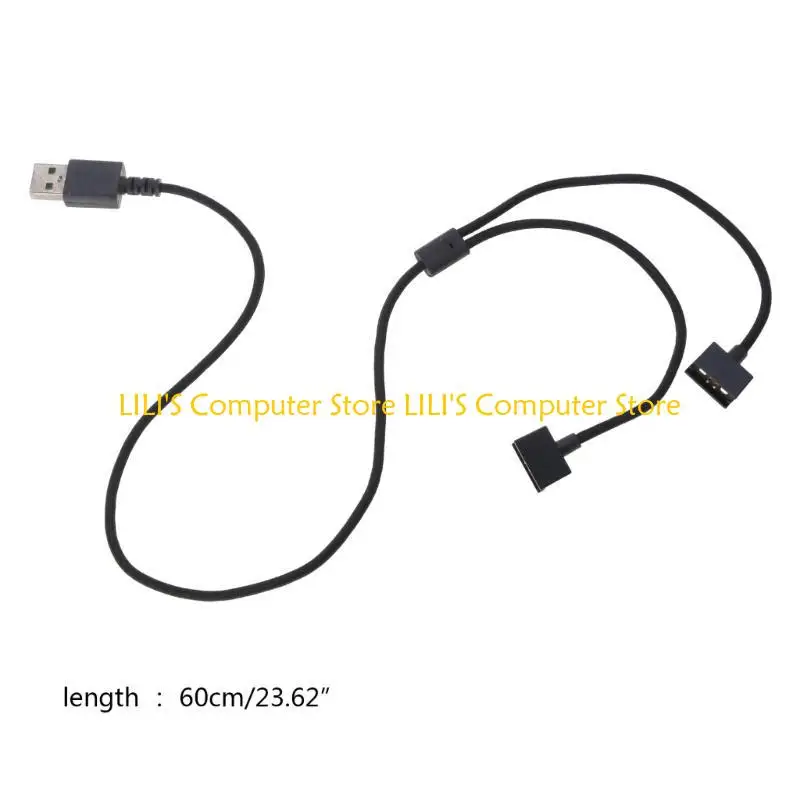 Cable carga USB nylon trenza reemplazo 60 A52B para Anzu para gafas inteligentes