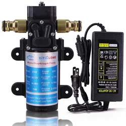 45W 60W 80W 100W Self-priming Pump 110-240V Power Supply Kit 16mm Brass Joint Water Pressure Diaphragm Pump Irrigation Watering