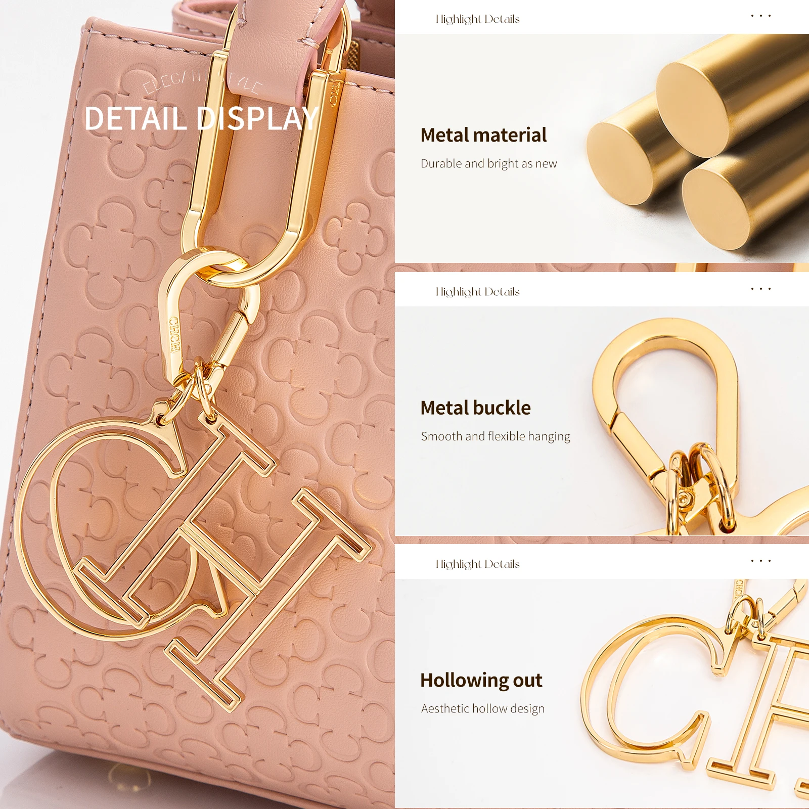 Metal New Accessories Fashionable Classic Letter Design Luggage Hanging Accessories