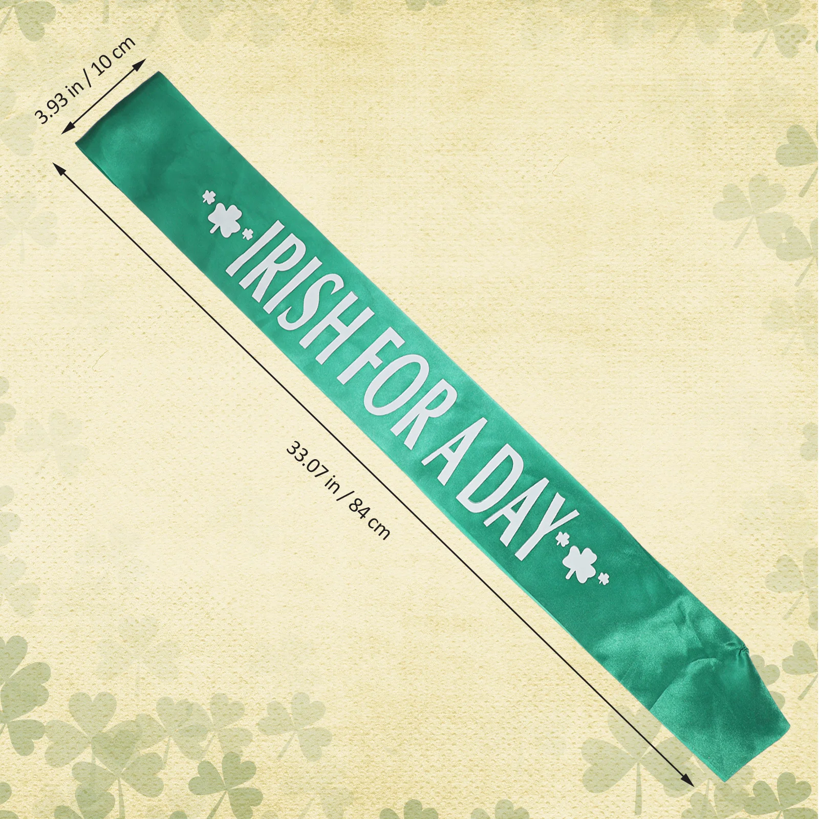 6Pcs Fashion Ireland St Patricks Day FOR A DAY Letters Printed Sash Fancy Dress Accessory Stain Sash