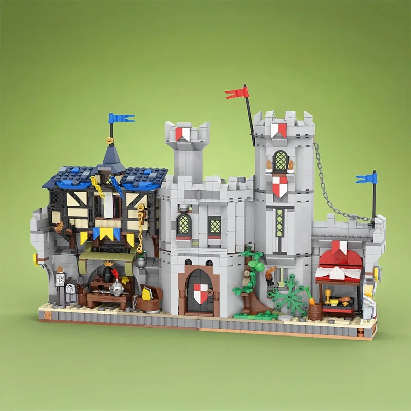 

Street View Medieval Blacksmith Shop & Fortress Architecture MOC Block Model for 247130 moc