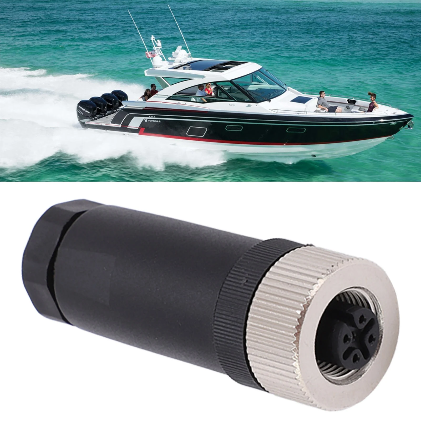 Marine N2K field installable connector: IP67 waterproof, durable and efficient.ABS and metal material, excellent performance.