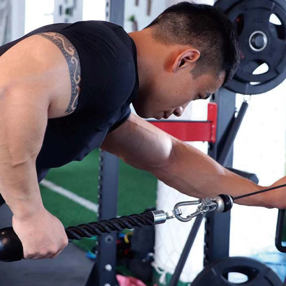 

2Pcs Tricep Rope Heavy Duty Nylon Tpr Grip for Overhead Extensions Push Downs Cable Attachment Fitness Supplies