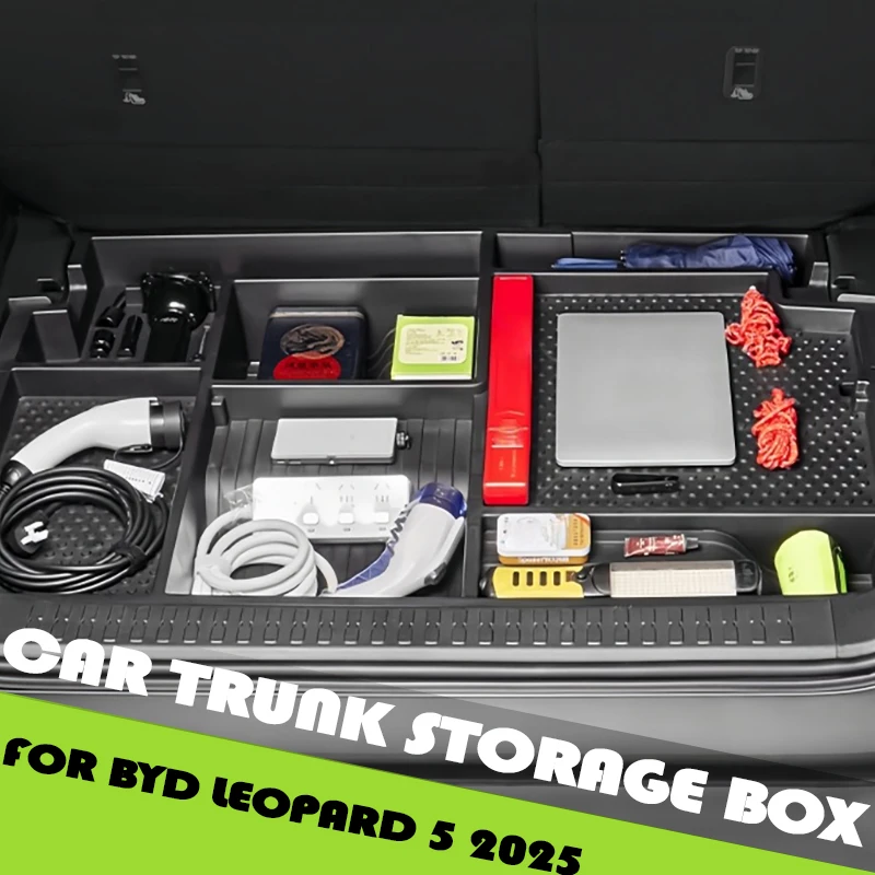 Car Trunk Storage Box Fit for BYD Leopard 5 2025 Modified Auto Trunk Multi-function Storage Box Car Interior Upgrade Parts
