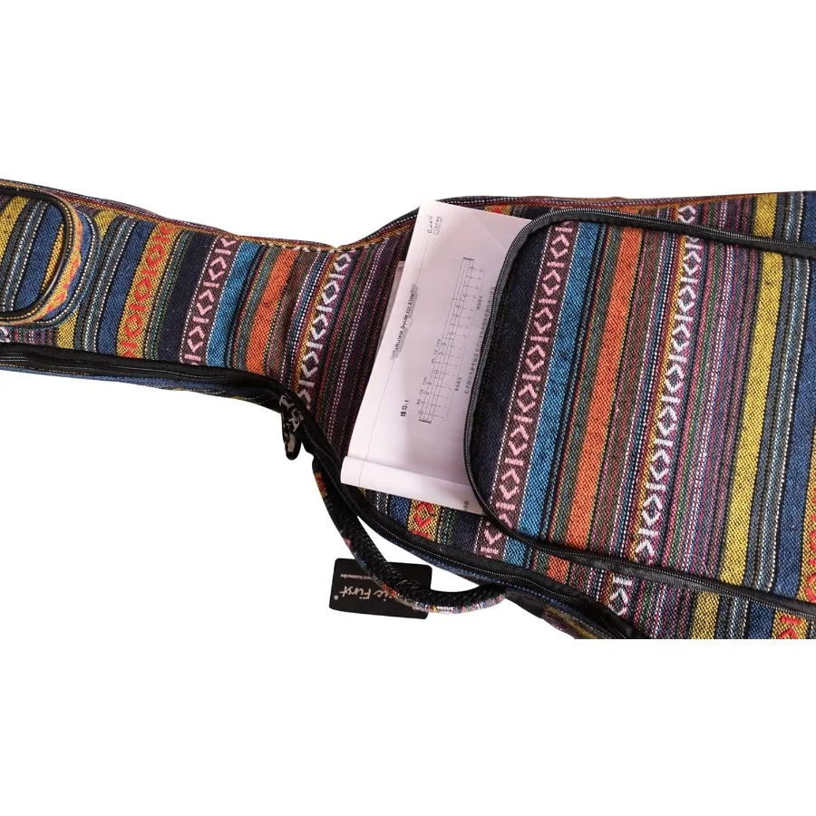 Música primeiro 0.9 23mm acolchoado estilo country 36 polegadas capa de guitarra macia bolsa de viagem 36 mochila de guitarra (ajuste para 3637 polegadas 3 4