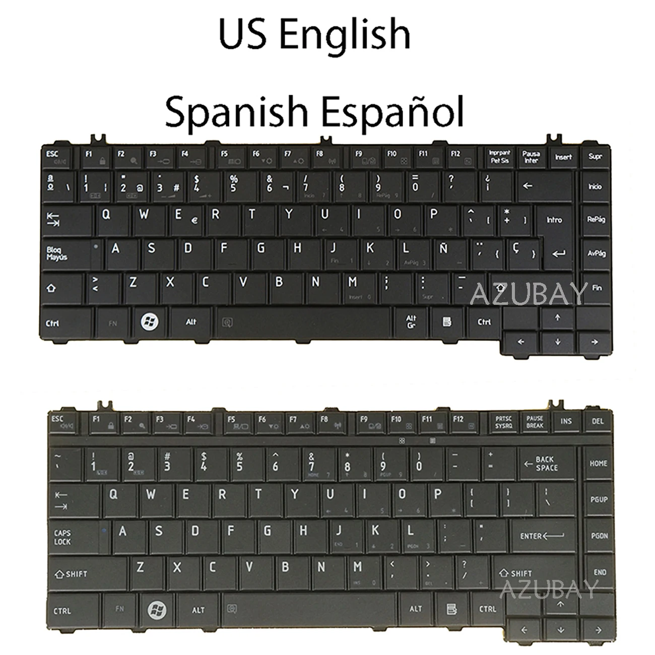 Keyboard For Toshiba Satellite L600 L600D L605 L605D L630 L640 L640D L645 L645D C600 C600D C605 C605D C640 C645 Black US Spanish