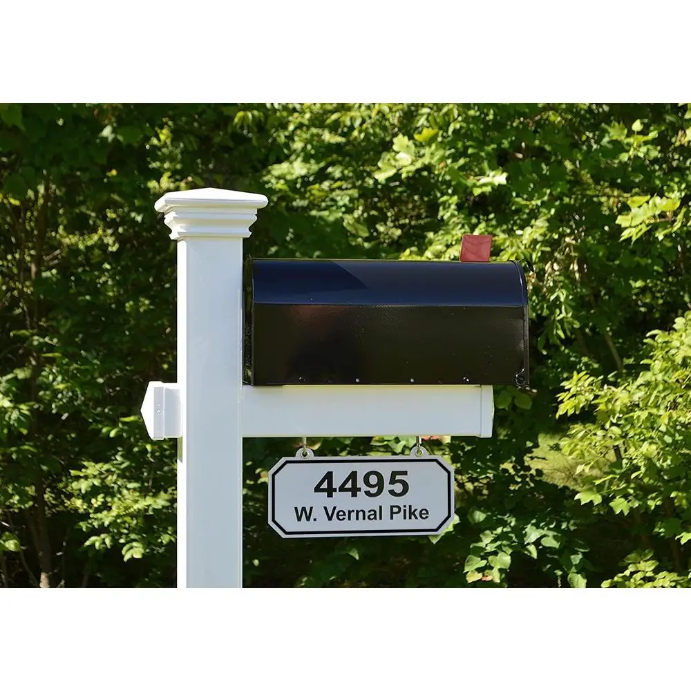 

Белый почтовый ящик в стиле Мэдисон с виниловым покрытием и встроенным ящиком для писем