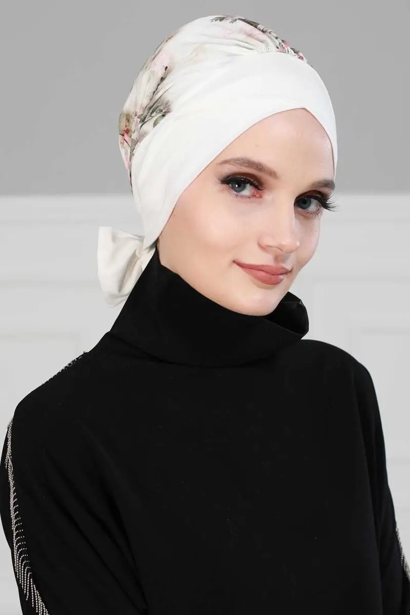 Belted combed Bone Olive pattern white