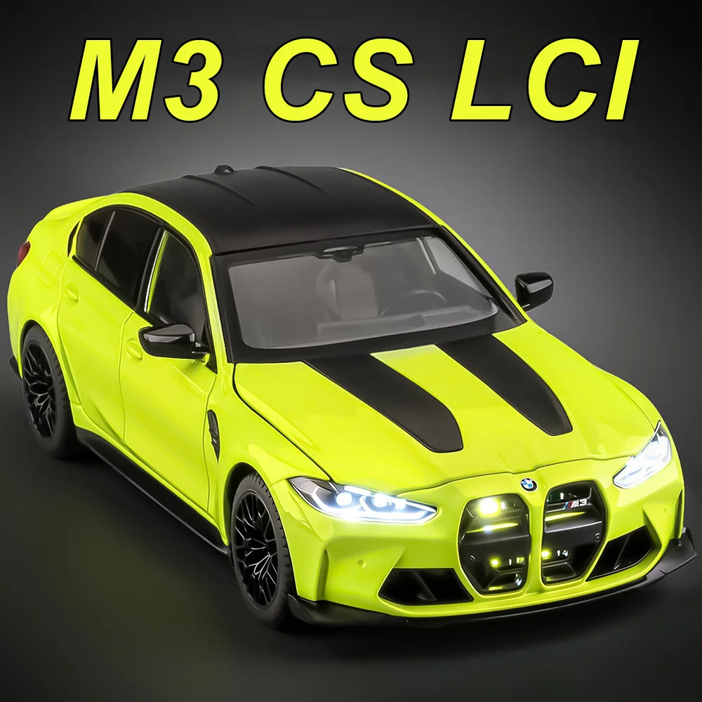 1-24-m3-cs-lci-530li-合金ミニチュアスポーツカーダイキャストモデルおもちゃ衝撃吸収プルバック車両付き絶妙な装飾品
