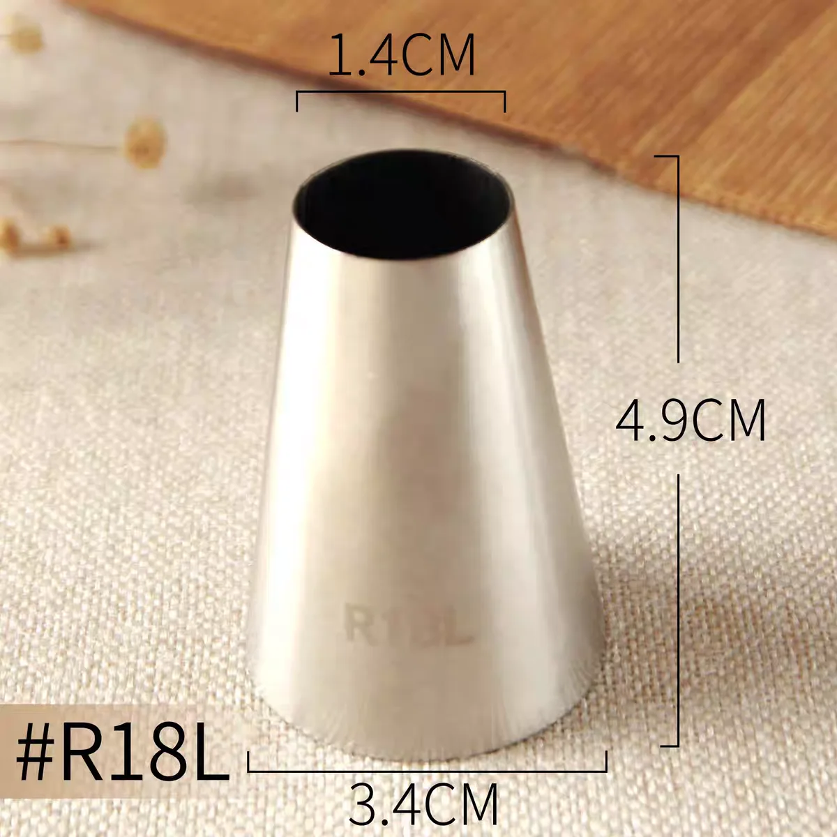 #R16L R18L R22L Large Size Round Piping Nozzle Cake Cream Pastry Tools Stainless Steel Icing Tips For Cupcake Decorating