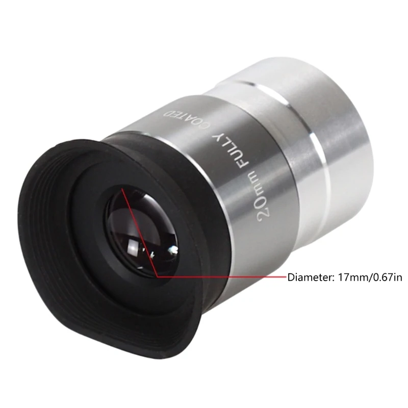 Wide 25mm 1.25inch Full Metal Eyepiece for Telescopes Amateur Professional Use with Comfortable Viewing Experience