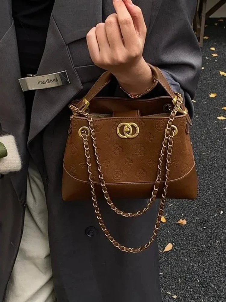 

2025 Autumn Square Top Handle Bag, Women's Chic Commuter Shoulder Purse, Crossbody Day to Night Tote, Casual Sling Bag