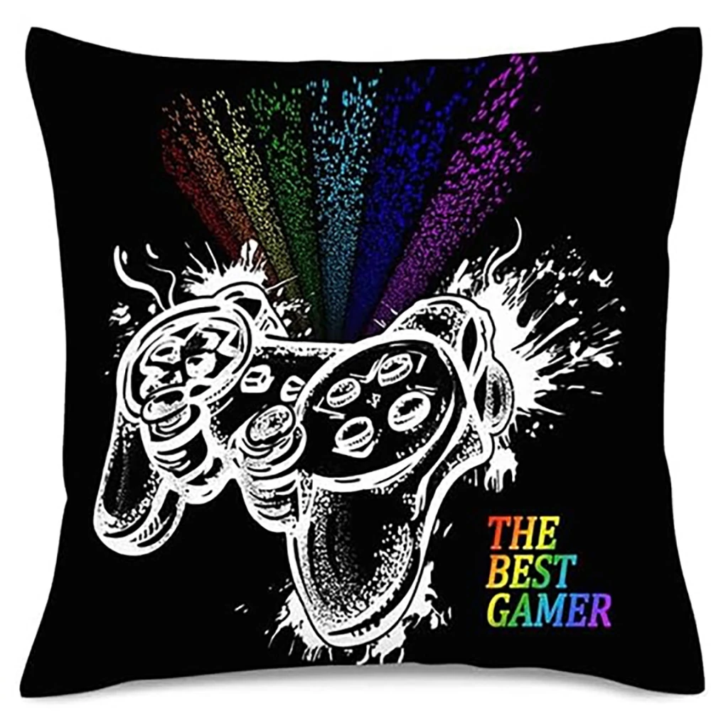 

Colorful Game Controller Pillowcases for Gamers' Delight ,,sofa and chair cushion covers, home bedroom room decoration