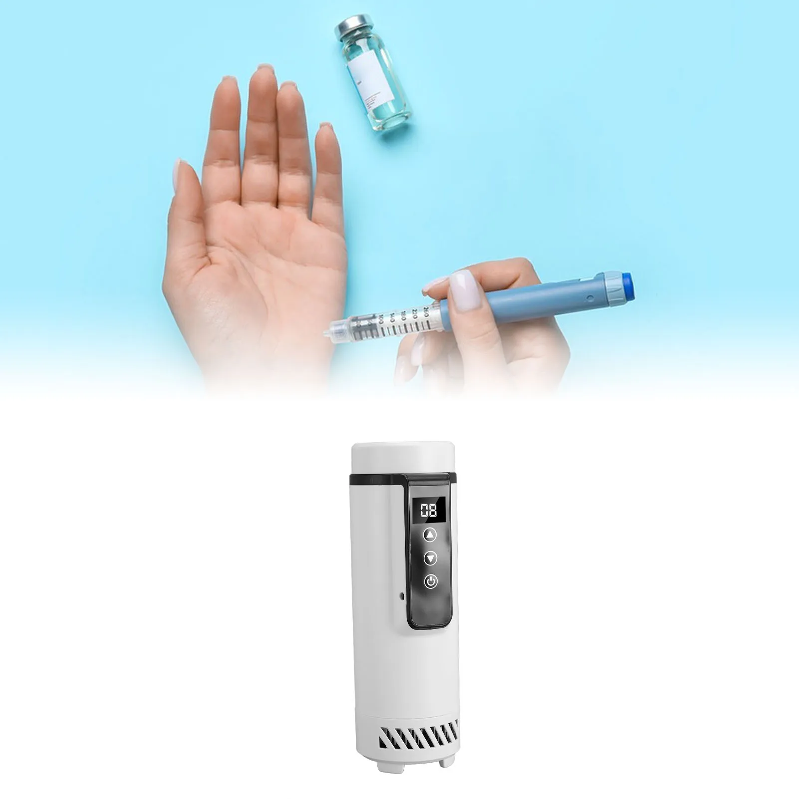 

30H Insulin Pen Cooler Case Medicine Cooler Degrees Celsius Holds Up 5 Insulin Pens Diabetic Medication Cooler for Travel